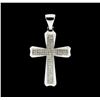 Image 1 : 0.75 ctw Diamond Cross Pendant - 10KT White Gold