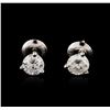 Image 1 : 14KT White Gold 1.03 ctw Diamond Stud Earrings