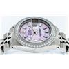 Image 3 : Rolex Ladies Stainless Steel Pink MOP Baguette Diamond Datejust Wristwatch