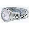 Image 4 : Rolex Ladies Stainless Steel Pink MOP Baguette Diamond Datejust Wristwatch