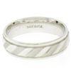 Image 7 : Frederick Goldman Men's 14K White Gold 6.1mm Texture Milgrain Eternity Band Ring