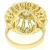 Image 4 : GIA Cert 18K Yellow Gold 5.56 ctw Round & Baguette Diamond Waterfall Cluster Rin