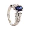 Image 4 : 1.77 ctw Sapphire and Diamond Ring - 18KT White Gold