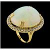 Image 4 : 25.20 ctw Opal and Diamond Ring - 14KT Yellow Gold