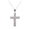 Image 1 : 1.32 ctw Diamond Pendant And Chain - 14KT White Gold