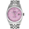 Image 2 : Rolex Mens Stainless Steel Pink Diamond 36MM Datejust Wristwatch
