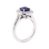 Image 4 : 1.64 ctw Blue Sapphire And Diamond Ring - 14KT White Gold