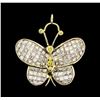 Image 1 : 7.00 ctw Diamond Butterfly Pendant - 18KT Yellow Gold