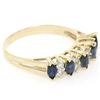 Image 4 : 14kt Yellow Gold 0.98 ctw Sapphire and Diamond Band Ring