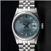 Image 2 : Rolex Mens Stainless Steel Ice Blue Diamond Datejust Wristwatch