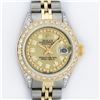 Image 1 : Rolex Ladies 2 Tone 14K Champagne Diamond Lugs Datejust Wristwatch