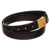 Image 3 : Dunhill Black Leather Gold Buckle Belt