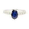 Image 2 : 1.73 ctw Blue Sapphire and Diamond Ring - 14KT White Gold