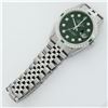 Image 8 : Rolex Mens Stainless Steel Green Diamond & Emerald 36MM Datejust Wristwatch With