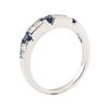 Image 4 : 0.90 ctw Diamond and Sapphire Ring - 14KT White Gold
