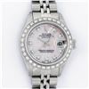 Image 1 : Rolex Ladies Stainless Steel Pink MOP Diamond 26MM Datejust Wristwatch