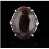 Image 2 : SILVER 25.36 ctw Corundum and Topaz Ring