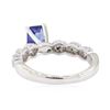 Image 3 : 1.60 ctw Sapphire and Diamond Ring - 18KT White Gold