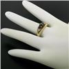 Image 6 : 14kt Yellow Gold 1.46 ctw Oval Sapphire and Diamond Twisted Wire Band Ring