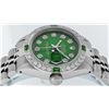 Image 5 : Rolex Ladies Stainless Steel Green Diamond & Emerald 26MM Datejust Wristwatch