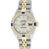 Image 1 : Rolex Ladies 2 Tone Silver Diamond & Sapphire Datejust Wristwatch