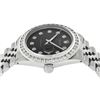 Image 8 : Rolex Mens Stainless Steel Black Jubilee 3 ctw Diamond Datejust Wristwatch