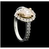 Image 4 : 1.71 ctw Diamond Ring - 14KT Rose And White Gold