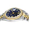 Image 9 : Rolex Mens 2 Tone 14K Blue MOP Diamond 36MM Datejust Wristwatch
