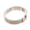 Image 1 : Hermes White Enamel Palladium-Plated Narrow Clic Clac H Bracelet PM