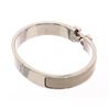 Image 3 : Hermes White Enamel Palladium-Plated Narrow Clic Clac H Bracelet PM