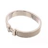 Image 6 : Hermes White Enamel Palladium-Plated Narrow Clic Clac H Bracelet PM