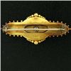 Image 4 : Antique Victorian 15k Yellow Gold Old Mine Cut Diamond & Twisted Wire Brooch Pin