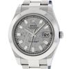 Image 1 : Rolex Mens SS 41MM Meteorite Baguette Diamond Datejust 2 Oyster Band Wristwatch