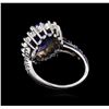 Image 3 : 3.94 ctw Tanzanite and Diamond Ring - 14KT White Gold