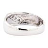 Image 3 : 0.10 ctw Diamond Half-Dome Band - 14KT White Gold
