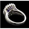 Image 3 : 3.75 ctw Tanzanite and Diamond Ring - 14KT White Gold