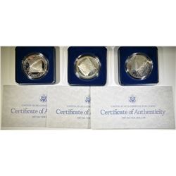 3-1987 PROOF CONSTITUTION COMMEM SILVER DOLLARS