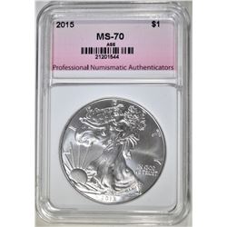 2015 AMERICAN SILVER EAGLE PNA PERFECT GEM BU
