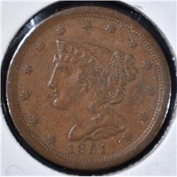 1851 HALF CENT  EF
