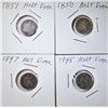 Image 1 : LOT OF 4 HALF DIMES: