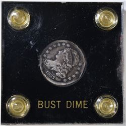 1837 BUST DIME  VF