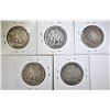 Image 2 : LOT OF 5 WALKING LIBERTY HALF DOLLARS:
