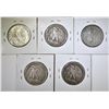 Image 2 : LOT OF 5 WALKING LIBERTY HALF DOLLARS: