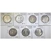 Image 1 : LOT OF 7 WALKING LIBERTY HALF DOLLARS: