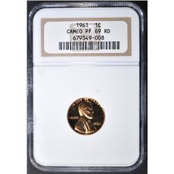 1961 LINCOLN CENT  NGC PF-69 RD