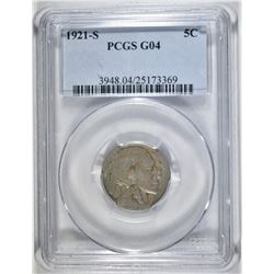 1921-S BUFFALO NICKEL  PCGS G-4