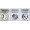 Image 1 : LOT OF 3 PCGS GRADED SILVER IKES: