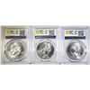 Image 2 : LOT OF 3 PCGS GRADED SILVER IKES: