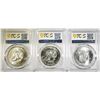 Image 2 : LOT OF 3 PCGS GRADED SILVER IKES: