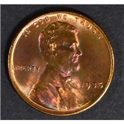 1935 LINCOLN CENT   GEM BU  SUPER COLOR